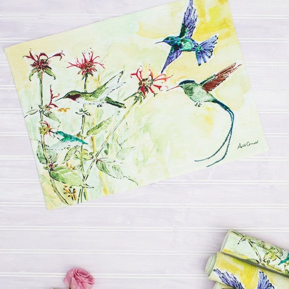 April Cornell Placemats Set of 4 Hummingbird NWT - Picture 1 of 2